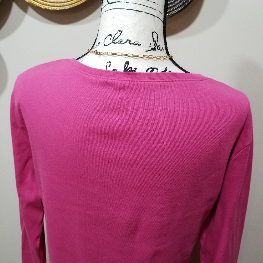 TOMMY HILFIGER V-Neck Sweater Color Pink, SIZE XL/TG. - Picture 8 of 14